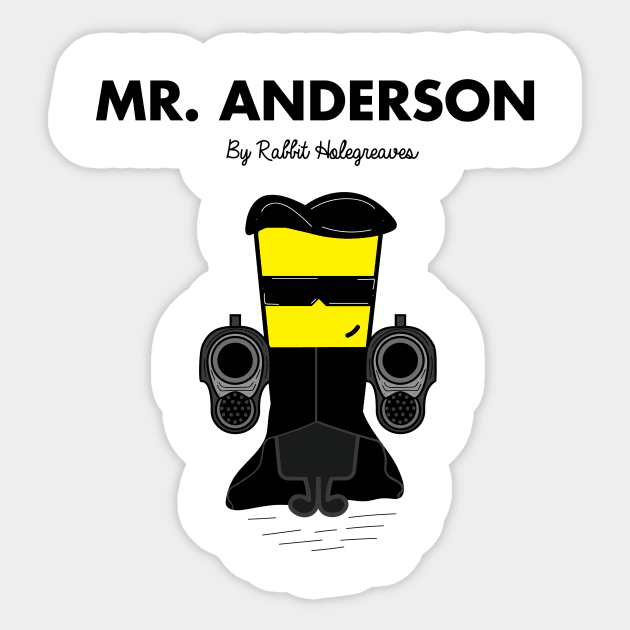 Mr. Anderson Sticker by retrogameraddict